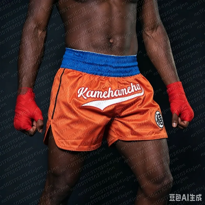 Summer New Dragon Ball Vegeta Muay Thai Shorts Men Kid Oversized Quick-Dry Anime Enthusiast MMA Sport Shorts