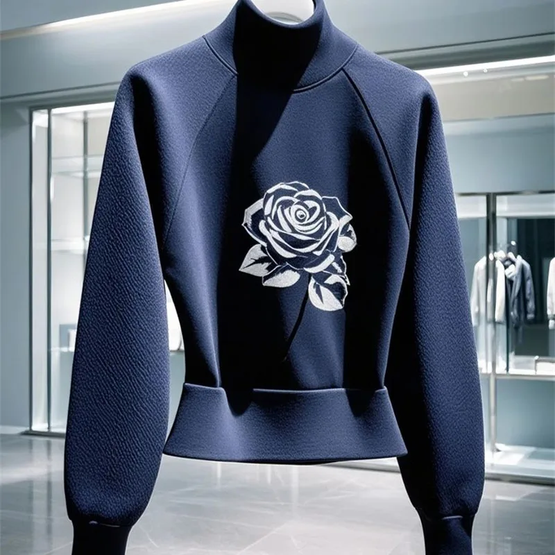 

Модный дизайн, синяя толстовка с капюшоном для женщин, новинка 2025, весенне-осенне-зимняя куртка, пальто, топ, пуловер, очень красивый