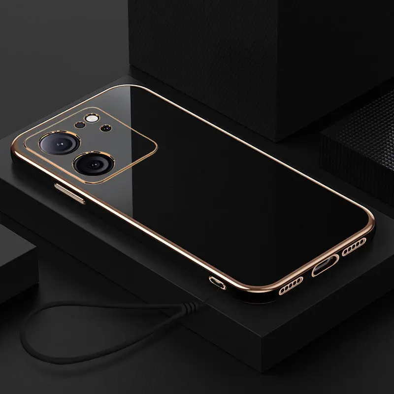 For Xiaomi 13T Pro Case Xiaomi 13T Cover MI 13T pro Phone case mi13t xiao mi 13t pro Luxury Square Plating Shockproof Back Cover