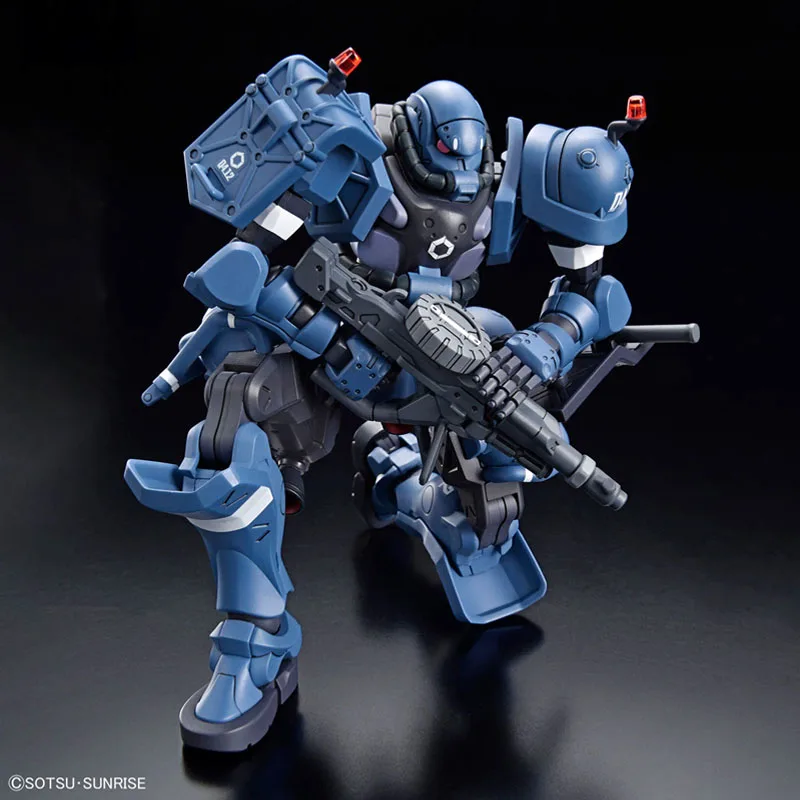 Bandai original gundam hg série polícia zuu gquuuuuux 1/144 anime figura de ação montagem modelo brinquedos modelo presentes para crianças