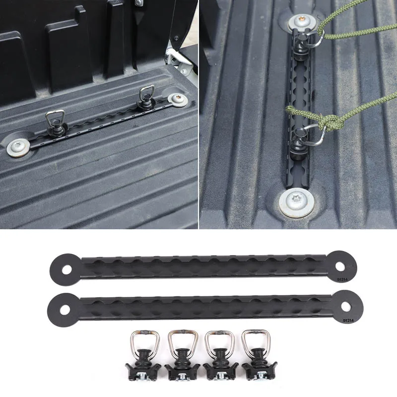 Pickup Trunk Side Expansion Slot Carbon Steel Truck Bed Side Tie Down Slot Cap Car Accessories For Toyota Tacoma XK70 2022-2026