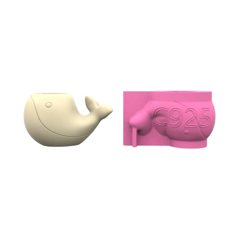 

Succulent Pots Silicone Mold Whale Flexible Silicone Planter Moulds Flower Vase Molds Suitable for Home and Office