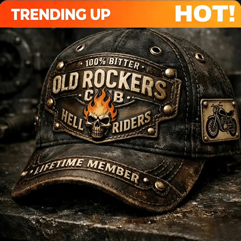 3D Printed Vintage Hell Riders Motorcycle Baseball Cap