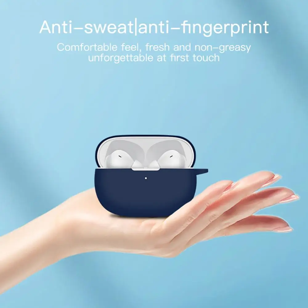 Liquid Silicone Protective Cover For Xiaomi Redmi Buds 4 Pro Cover Anti-scratch Soft Washable Case For Redmi Buds 4 Pro Cases