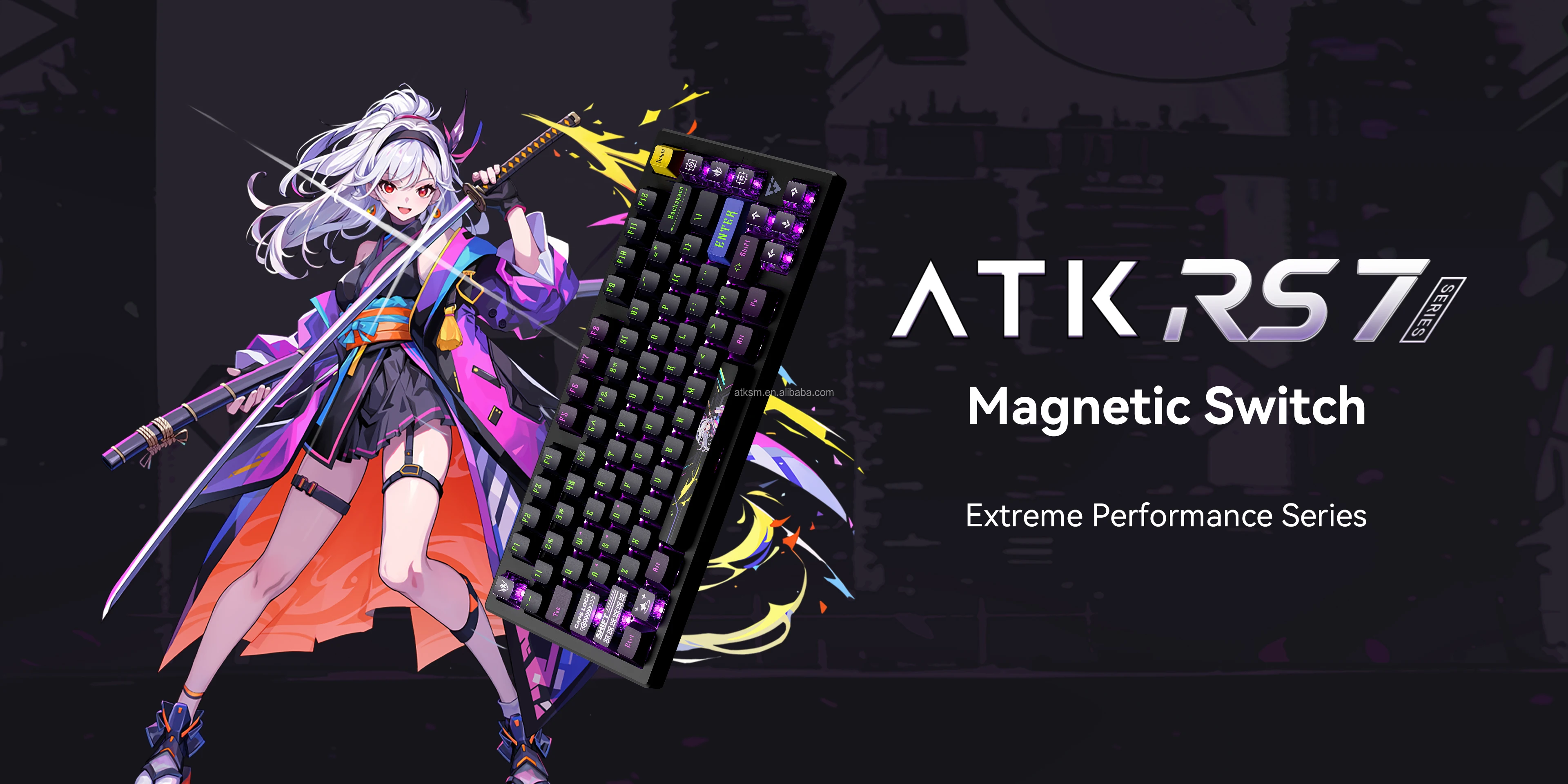 Professional ATK RS7 High-Speed Gaming Keyboard Ergonomic Design Esports Keyboard For Competitive Gamers