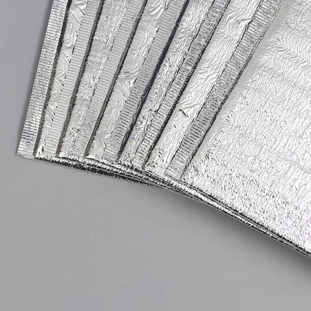 50Pcs/Pack Folding Ice Cold Warm Aluminum Foil Bag Delivery Carrier Food Thermal Insulation Bag Packing Drink Storage Cooler Bag