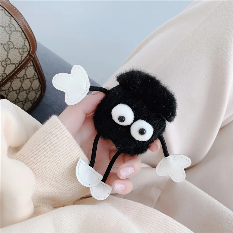 Cute Black White Coal Balls Case for AirPods 4 Airpod 1 2 3 Pro Pro2  Bluetooth Earbuds Charging Box Protective Earphone Cover