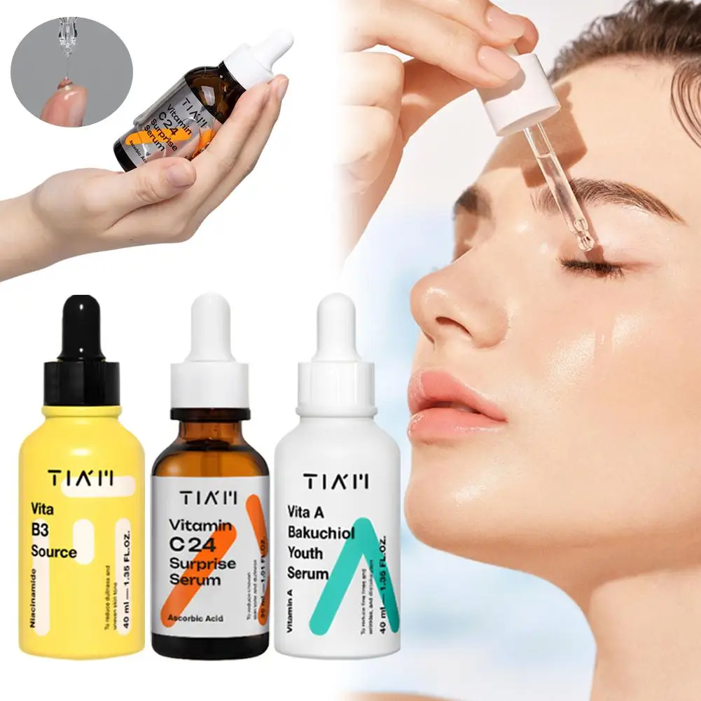 كوريا تيام فيتامين B3 جوهر مزدوج اشراق البقع حتى لون البشرة الدب مستخلص الفاكهة النباتية العناية بالبشرة 40 مللي