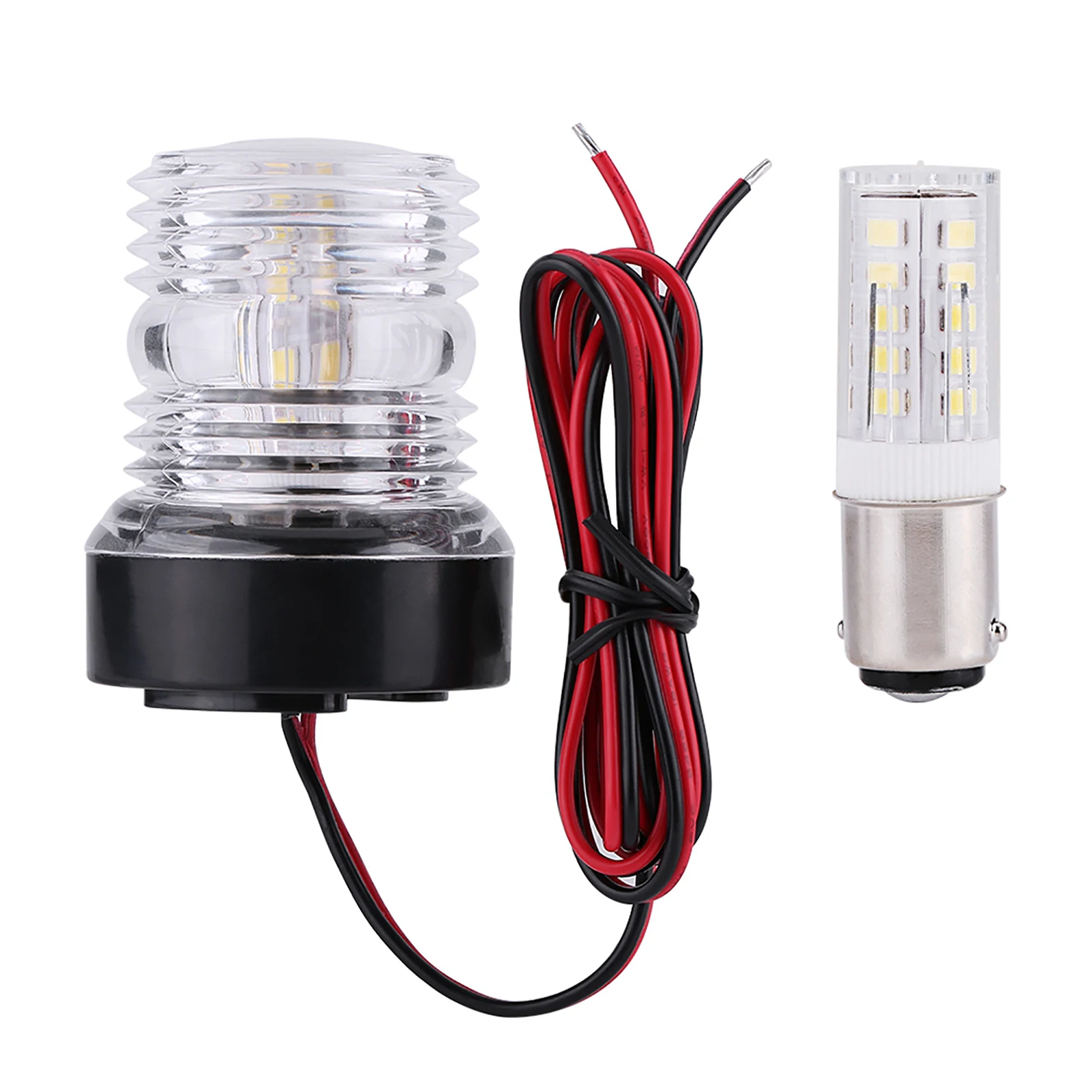 مرساة بحرية LED مقاومة للماء ، ملاحة لليخوت والقوارب ، مستديرة بالكامل ، شهيرة ، بيضاء ، 12 فولت