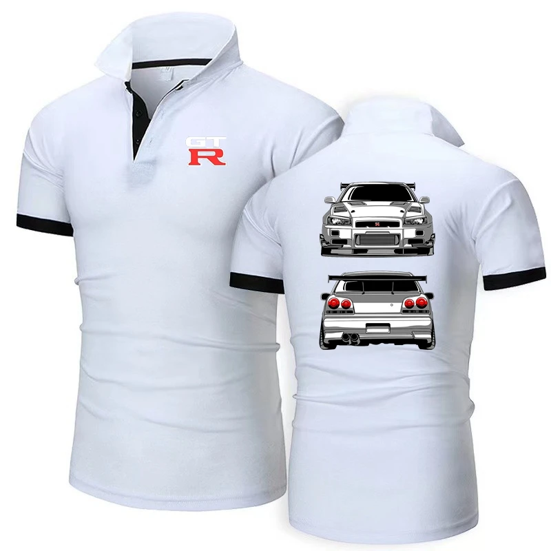 GTR Ares Polo R35 R34 modificato Team nissan camicie a maniche corte da uomo e da donna Nissanes F1 uomo Casual F1 Polo Top 071