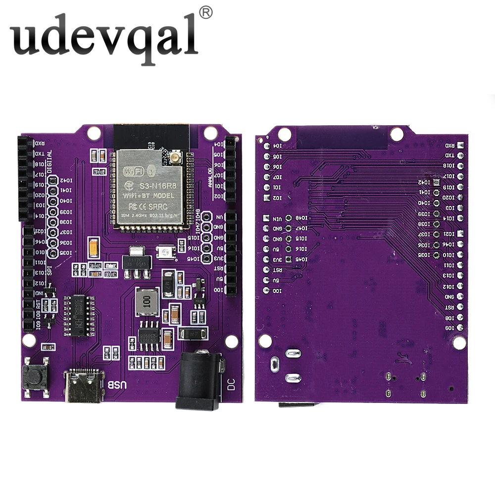 ESP32-S3 Entwicklungs-Erweiterungsplatine für Python IDE mit ESP32 S3 N16R8 IPEX WLAN-Modul Typ-C Mehrzweckverbindung