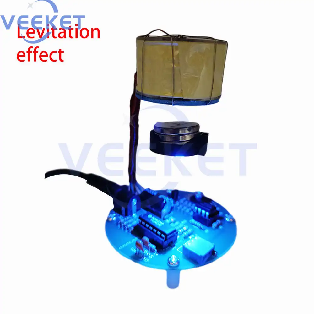 12V 1A-2A Pull-Up Maglev Electronic Fabrication Learning Kit Smart Maglev Coil Electronic DIY Loose Analogue Circuit+Hall Sensor