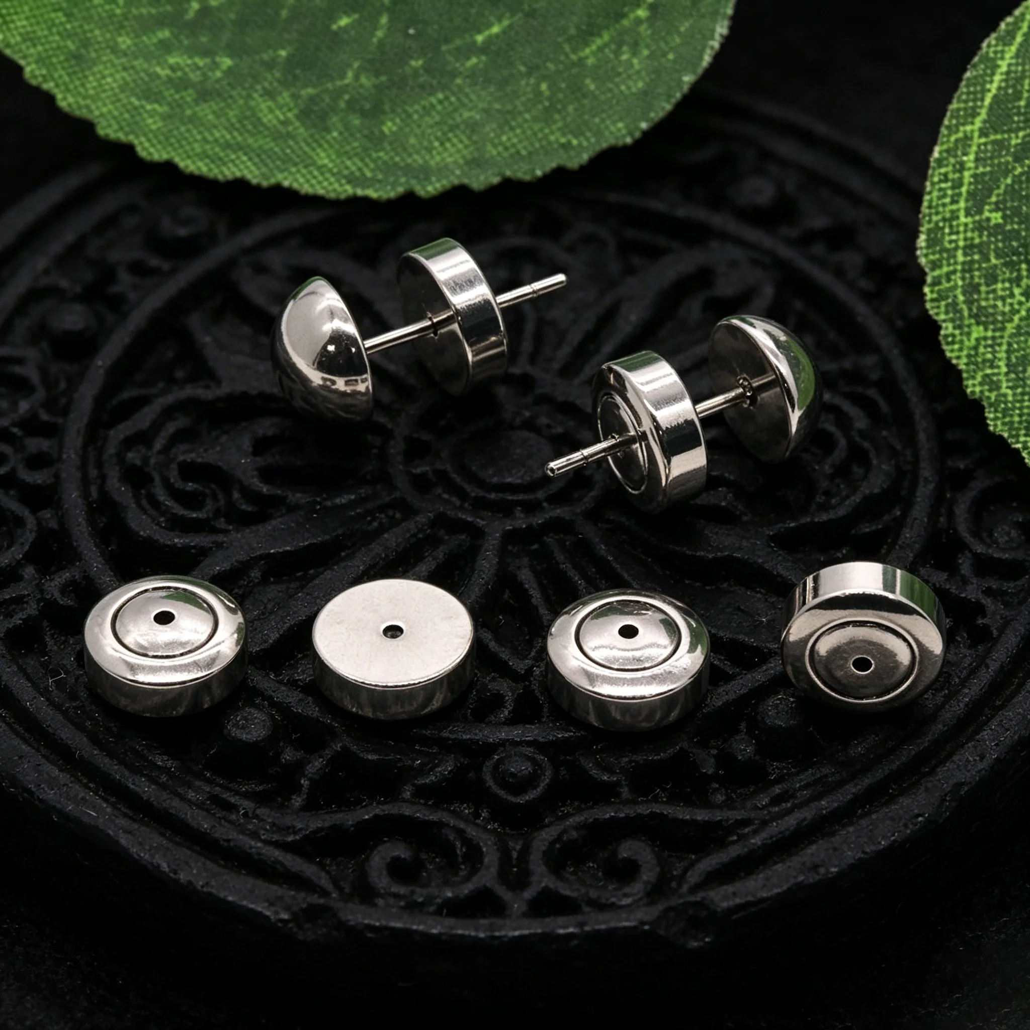 2/4 Stück Edelstahl-Ohrringverschlüsse für hängende Ohren, sichere Verschlüsse für Ohrstecker, Ohrring-Heber, Ersatzteile – Detail 5