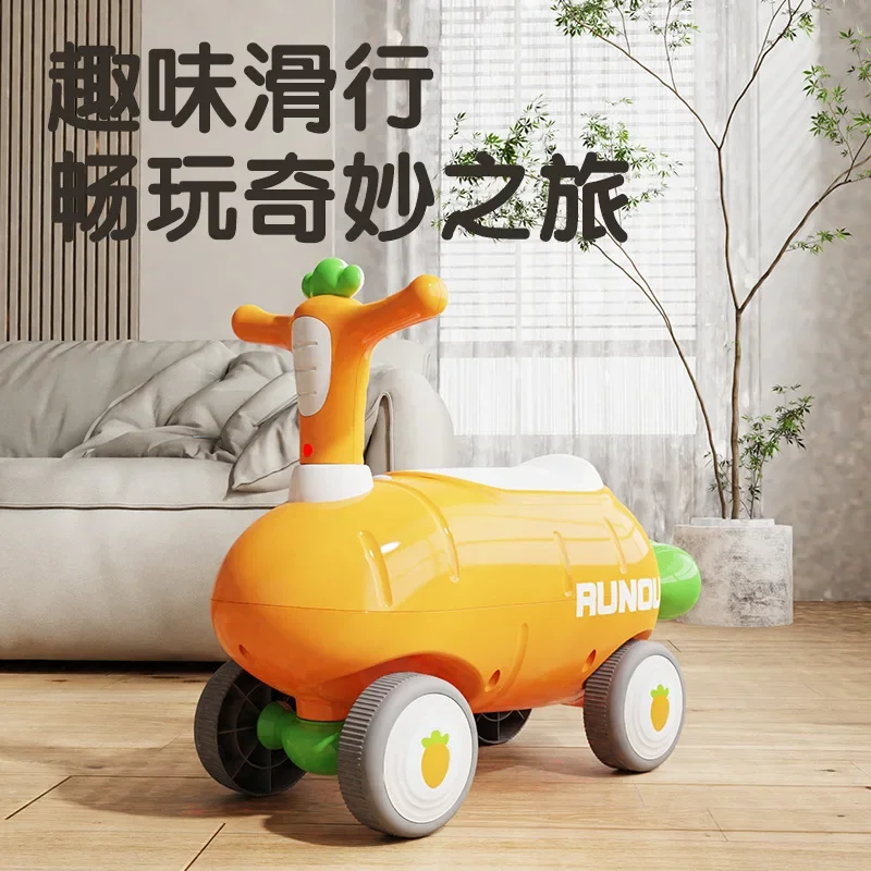 Baby Scooters Wholesale Boys and Girls Babies 1-4 Years Old Yo-yo Anti-rollover Baby Walkers with Music Lights Electric Bike