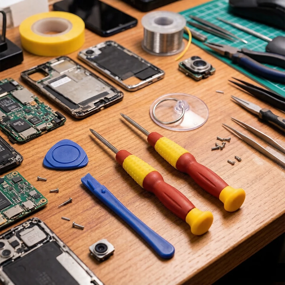 ARSSLY LCD-Display Für Fossibot F102 – Touchscreen Inkl. Reparatur-Kit, 9H Hartglas, HD Auflösung (schwarz)