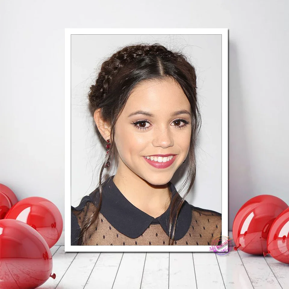 Jenna Ortega Poster Movie Star Wall Decor Canvas Art Silk Prints For Cafe Dormitory Girl's Room Painting Gift