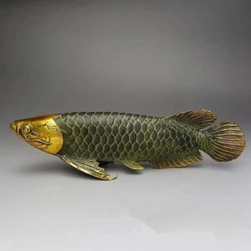 

Chinese bronze gilt old handwork lucky home decoration handicraft ' Fish '