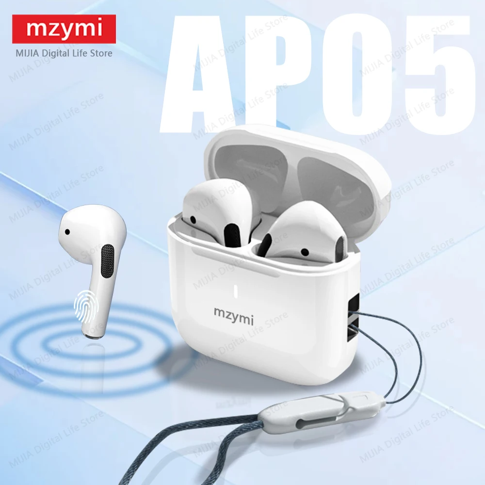 

mzymi AP05 TWS Bluetooth5.3 Earbuds HiFi Stereo Sport Gaming Headset Touch Control Earphone Built-in Mic For XIAOMI MIJIA