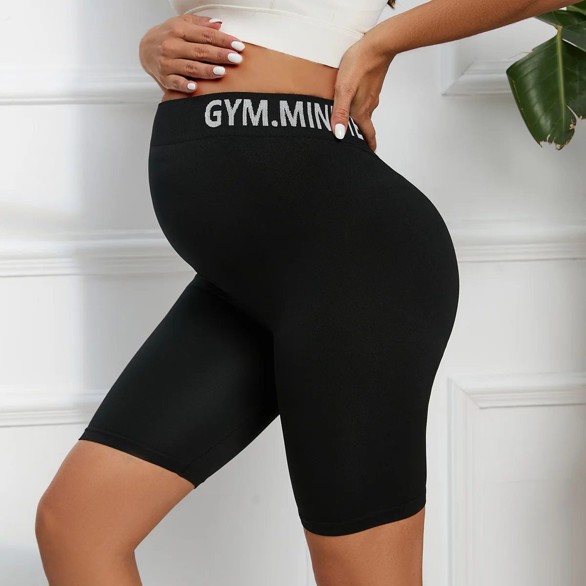 

Maternity Sports Hip Yoga Safety Pants Hip Fitness Running Shorts for Pregnant Women Leggings Clothes Size S M L