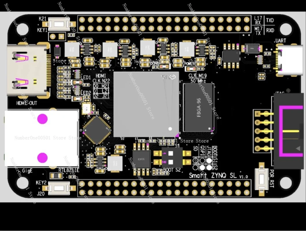 Xilinx FPGA ZYNQ 7020 Minimum System Board Development Board