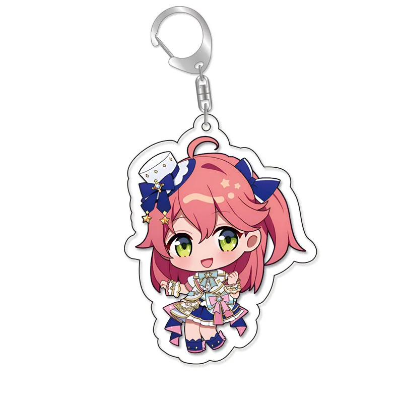 Anime Hololive Vtuber Keychain Kawaii Figures Inugami Korone Shirakami Fubuki Cosplay Collection Key Chain Bag Pendent Fans Gift