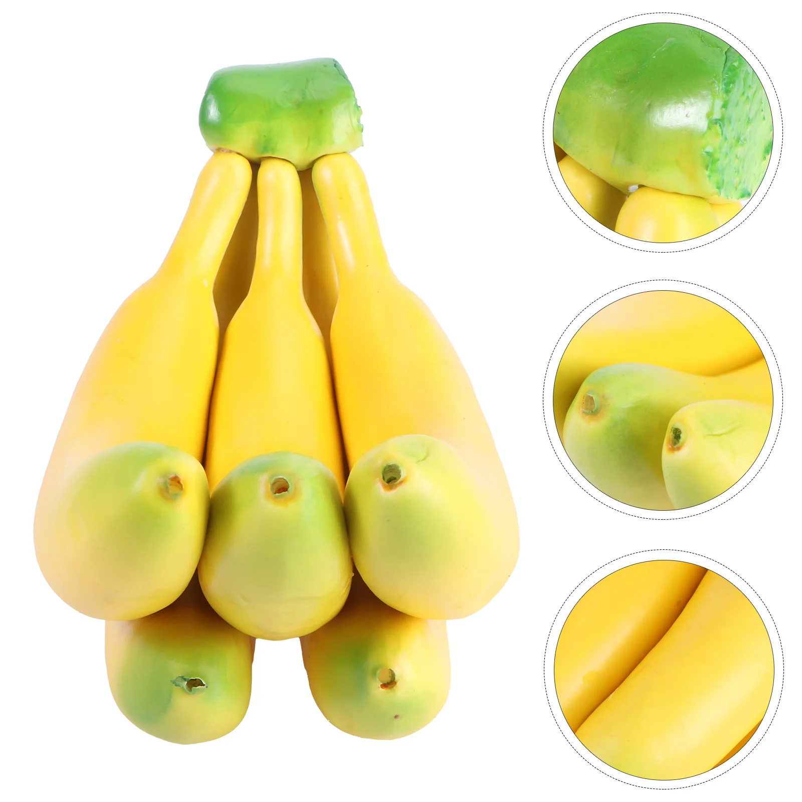 

5Pcs Artificial Banana Realistic Fruit Photo Props Creative DIY Decoration Home Office Fruit Shop Ornament Artificial Banana