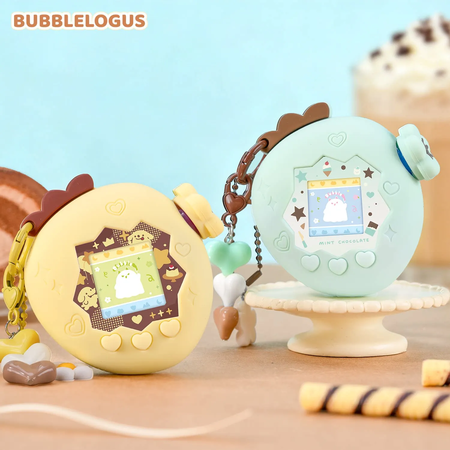Silikonhülle für Tamagotchi Paradise, Niedliche Schutzhülle mit Anhängern