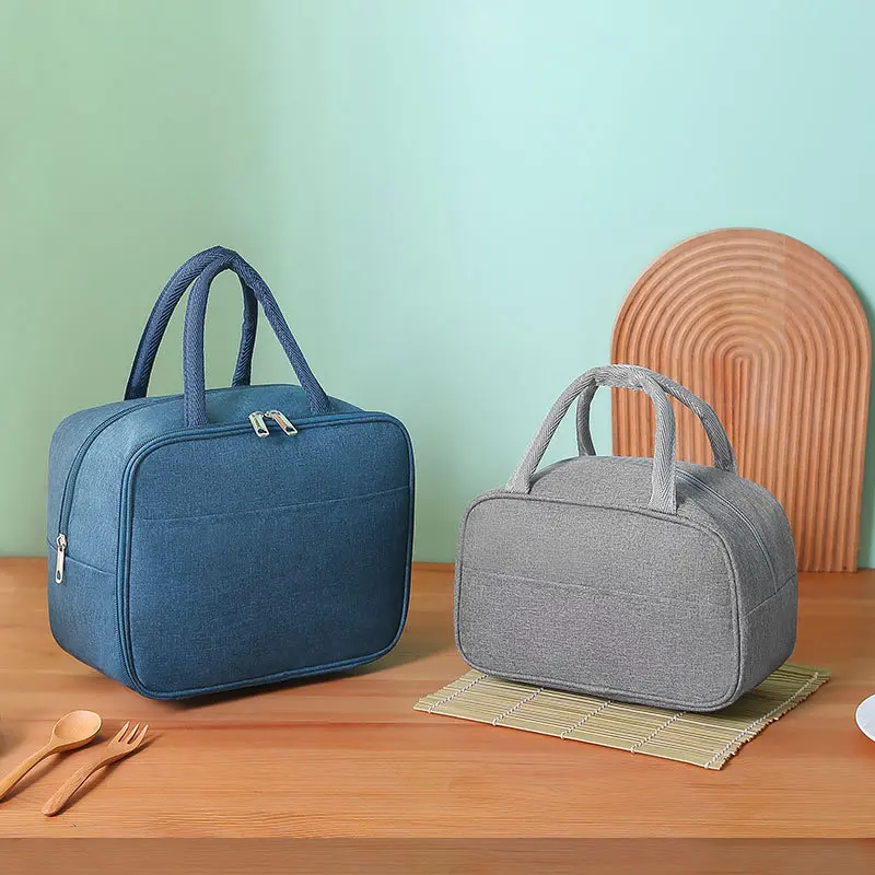 Borsa termica portatile per il pranzo borsa termica per Picnic in tela impermeabile borsa termica per alimenti da lavoro per donna ragazza bambini