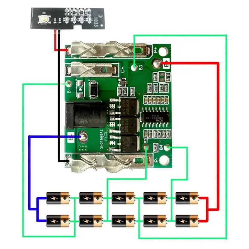 T23C 2X 18650 Li-Ion Battery Storage Box Case PCB BMS Protection Circuit Board For Makita For Lomvum Zhipu Hongsong Jingmi