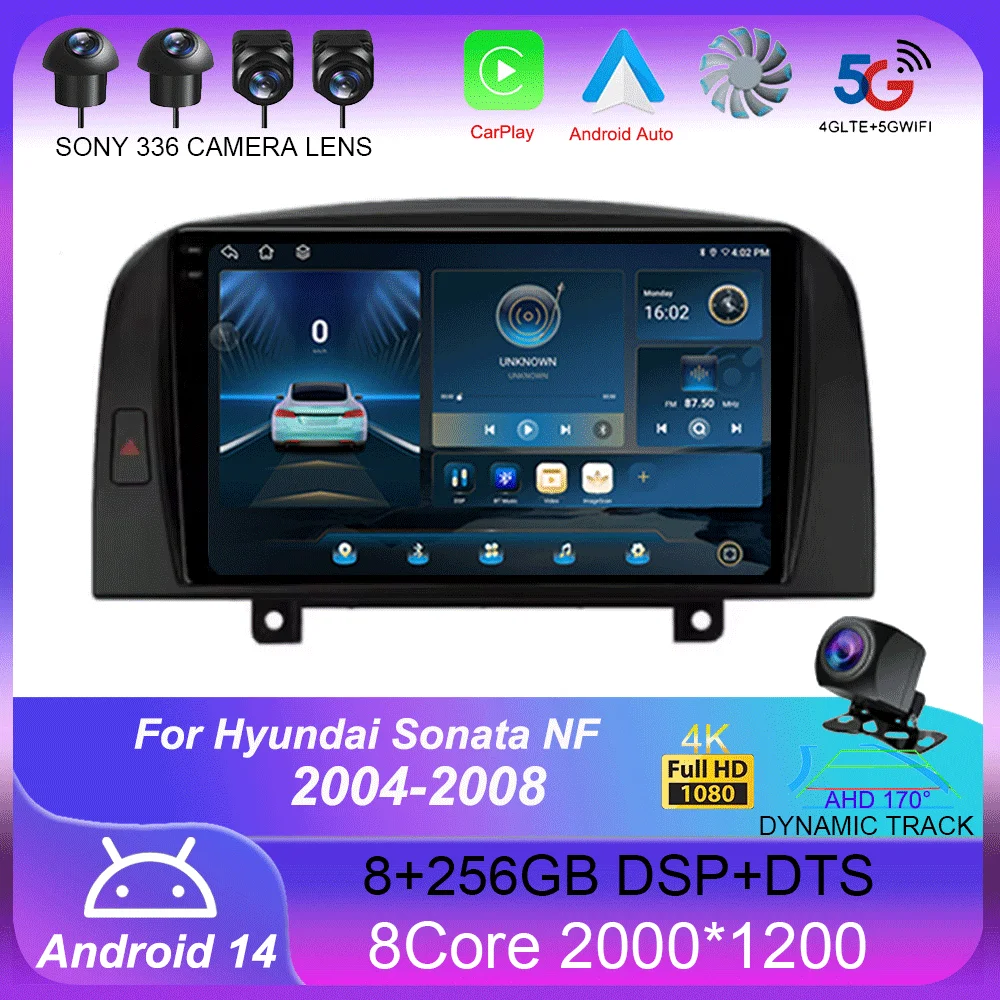 

Android 14 For Hyundai Sonata NF 2004 - 2008 Car Radio Multimedia Video Player Navigation stereo GPS