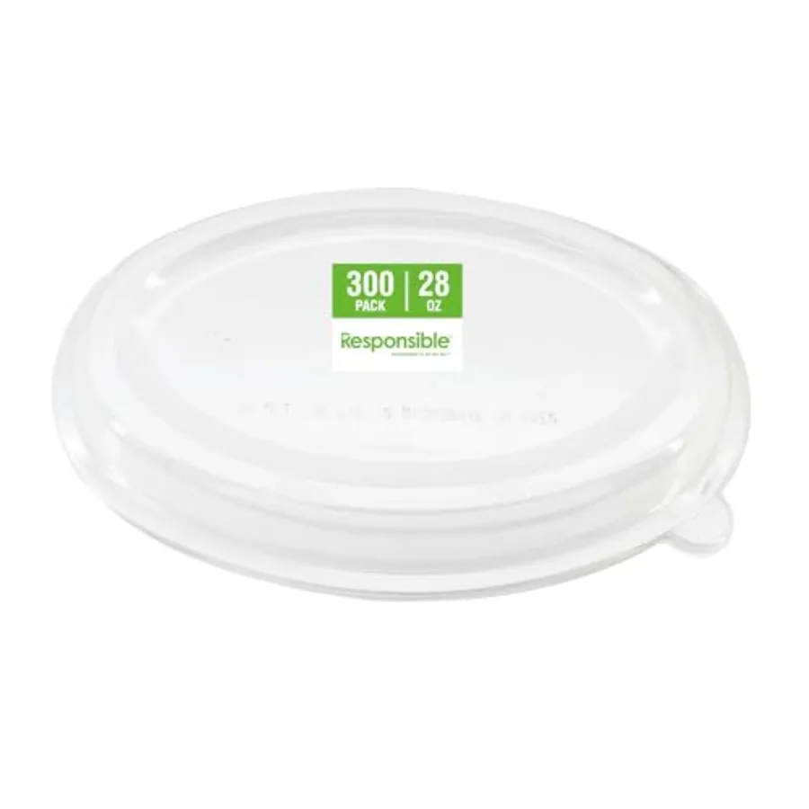 Oval Bowls, Tree-Less™ Compostable Molded Fiber Burrito Bowls, Extra Strength, Tree-Free, Made Without PFAS,oz (300 Count
