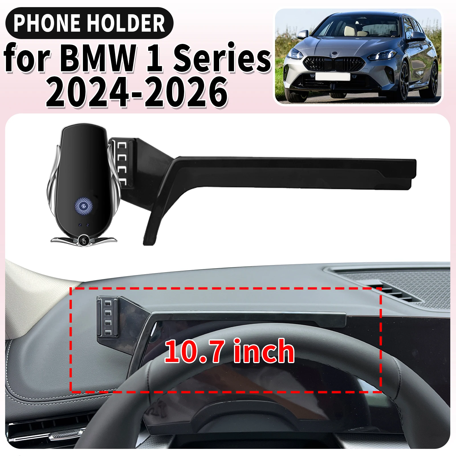 

for BMW 1 Series 2024 2025 2026 BMW120 116 M135 xDrive Screen Base Mount Phone Holder Dedicated Clip-On Navigation Bracket Car