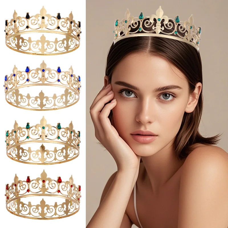 

Da Man Crown Male Crown Prince Crown Male Crown Headwear Beauty Pageant Crown Queen Performance Crown Male Female Universal