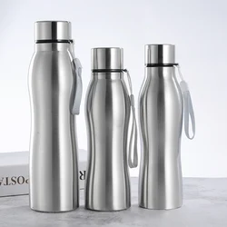 750ML/1000ML Stainless Steel Water Bottle Cycling Drinking Cup Leakproof Portable Sports Water Bottles with Handle Rope BPA Free