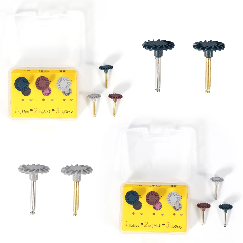 

6pcs/box Dental Composite Resin Polishing Disc Kit Diamond System RA Dental Material Teeth Flex Spiral Brush Polisher Wheel Tool