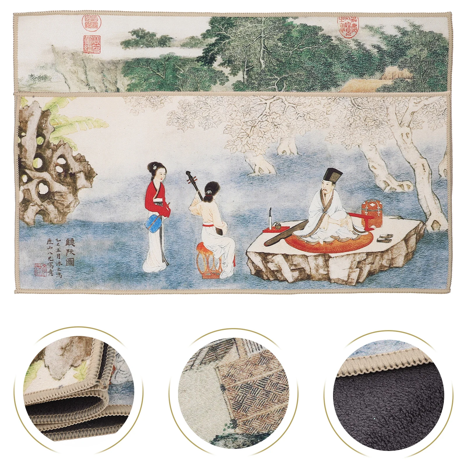 

2Pcs Tea Towel Exquisite Workmanship Thick Absorbent Kitchen Dishcloth for Teapot Cup Cleaning Reusable Household Cleaning Tool