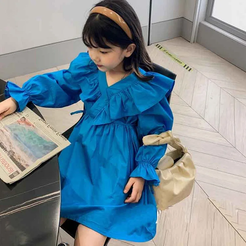 Girls' Dress Fashionable Flutter Sleeve Elegant Princess Dress25Spring and Summer New Fashion Foreign Trade Children's Clothing
