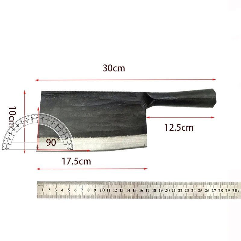 SHUOJI New Arrival Forged Kitchen Knife Handmade Chopping Bone Knives 1.8CM Thickness Blade 750g Weight Chef Knife Super Durable