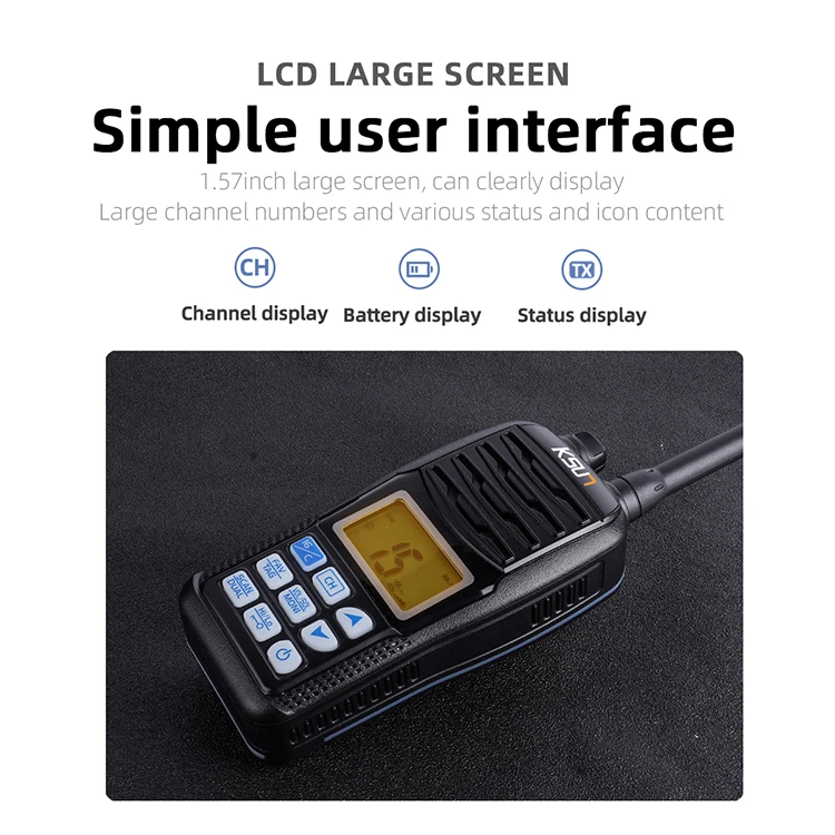 KSUN P36 Marine Intercom IPX7 Waterproof Two Way Radio Handheld Maritime Portable Radios Walkie Talkie