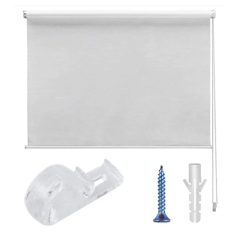 AT19-80Pcs Curtain Clear P Clips Hook,Roller Blind Clips Child Safety Chain Cord P Clip Hooks