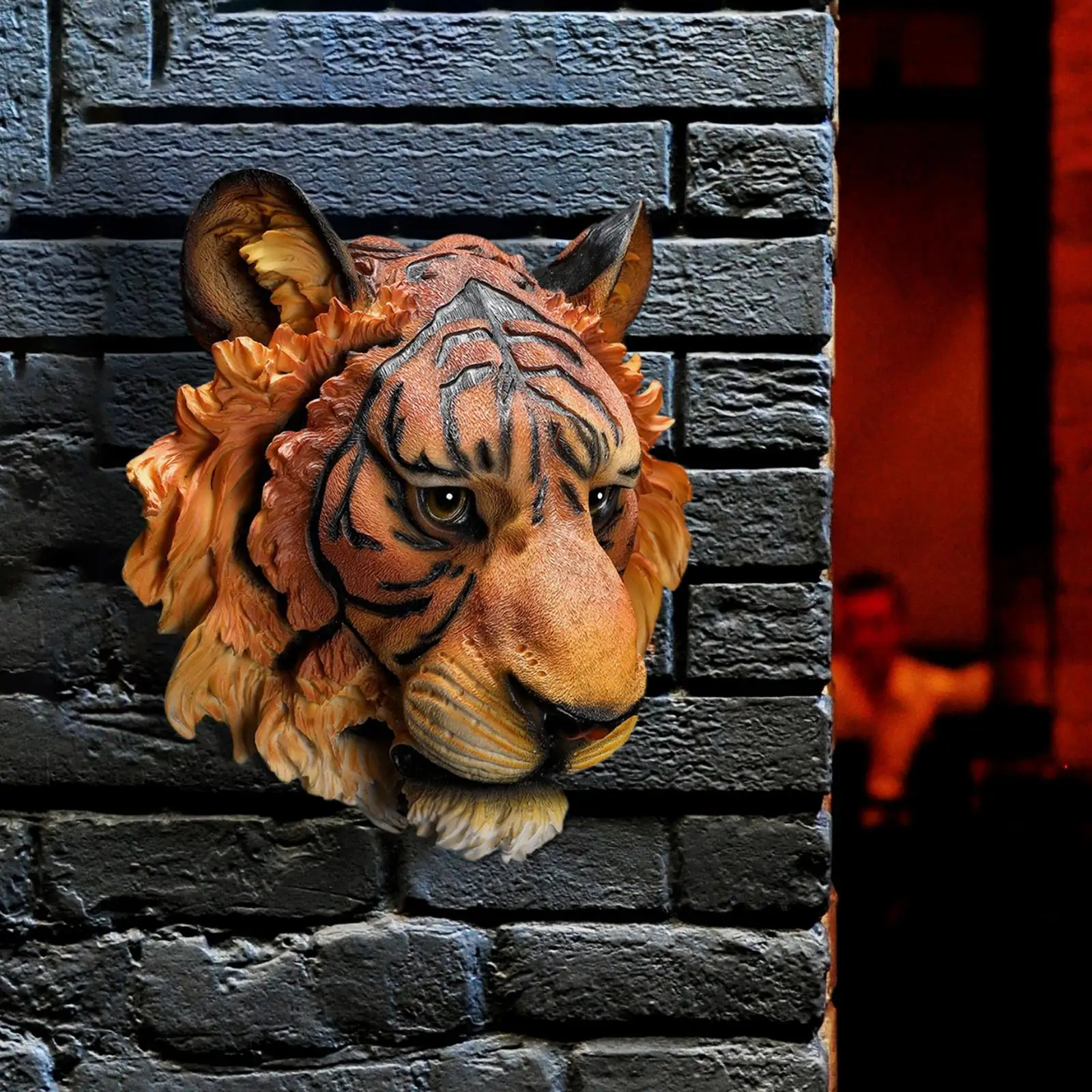 Tiger Heads Wall Wall Decor Sculpture Decors Bedroom Resin Statues