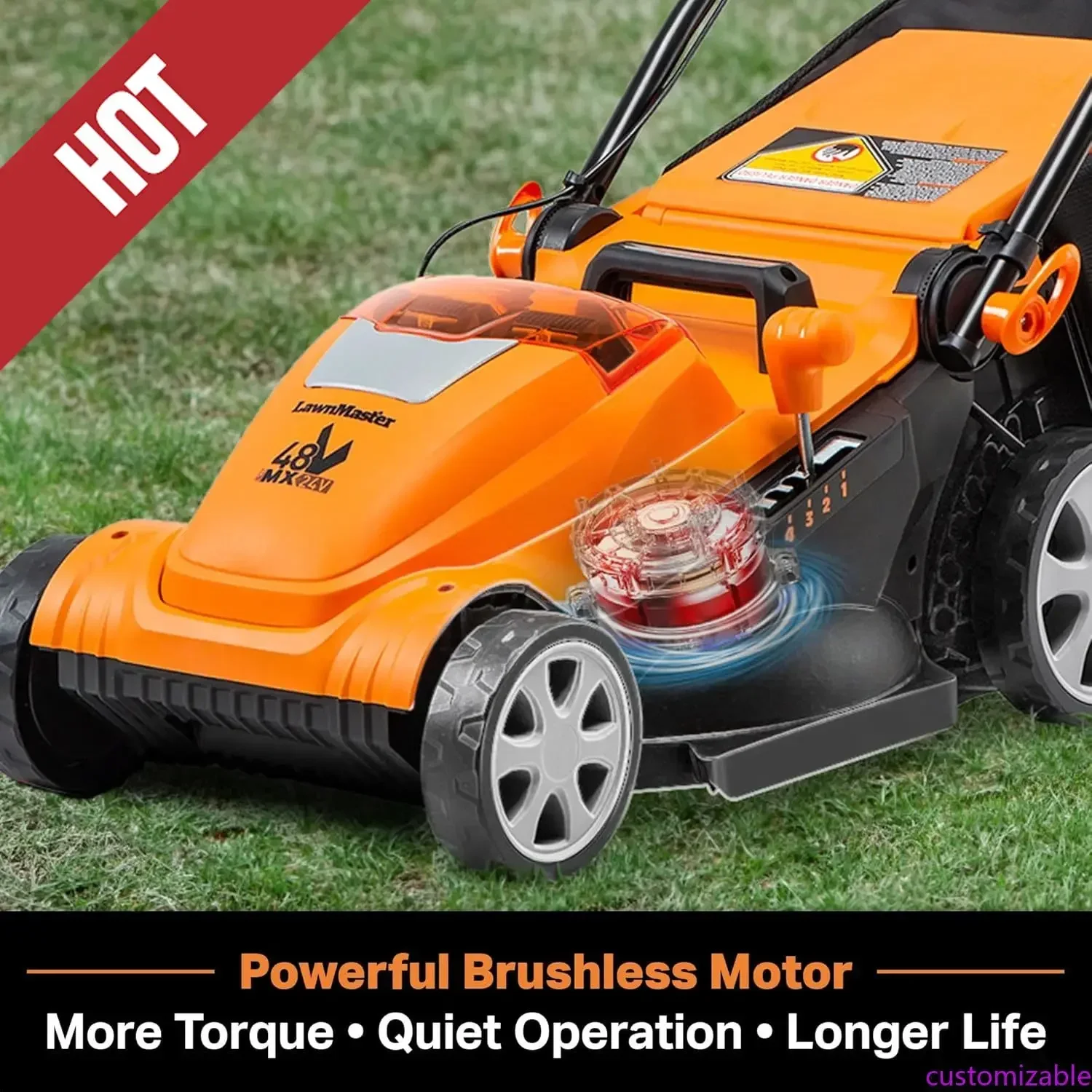 

Настраиваемая 48В MAX* 15-дюймовая бесщеточная аккумуляторная газонокосилка с двумя аккумуляторами 2x24В MAX* 4.0Ач и двойным зарядным устройством