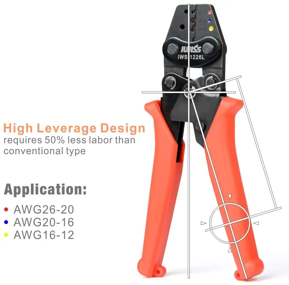 Imagem -02 - Alicate Crimper para Conectores Ferramentas de Crimpagem Alicate Terminais Perfil Baixo Emendas Ambientais M81824 1-xx Awg 2612 Iws-1226l