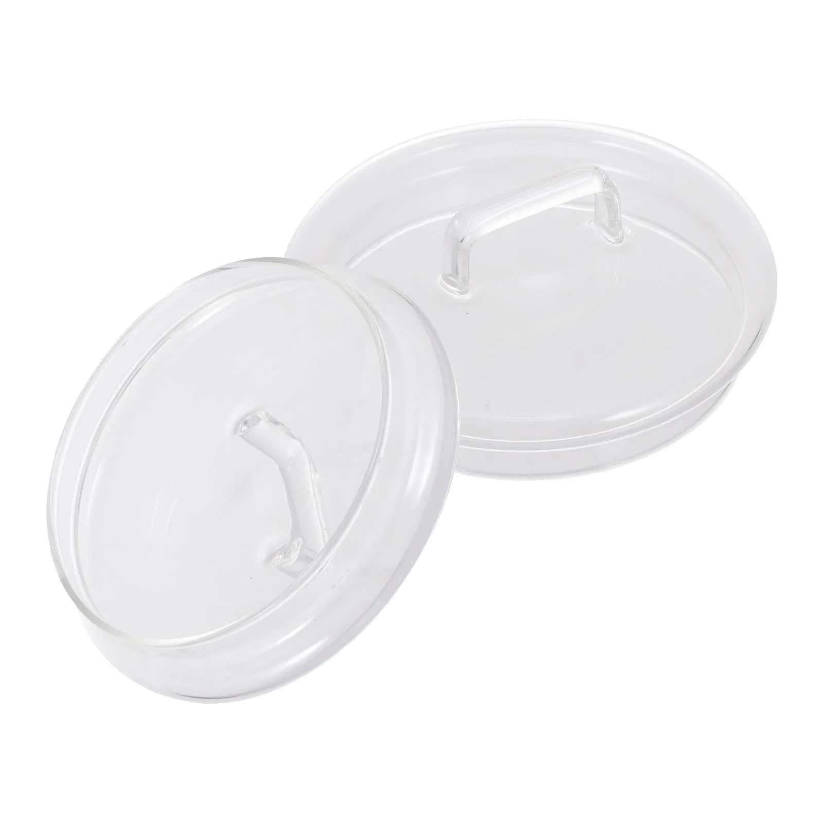 

2Pcs Premium Glass Lids Transparent Easy Install Kitchen Storage Jar Covers Glass Jar Covers Replacement Lids