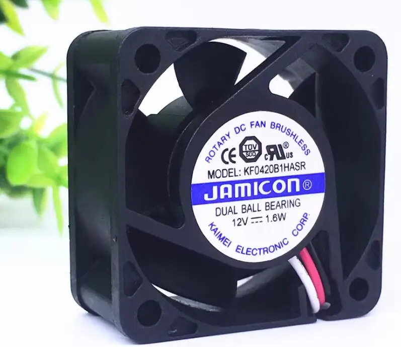 JAMICON KF0420B1HASR DC 12V 1.6W 40x40x20mm 3-Wire Server Cooling Fan