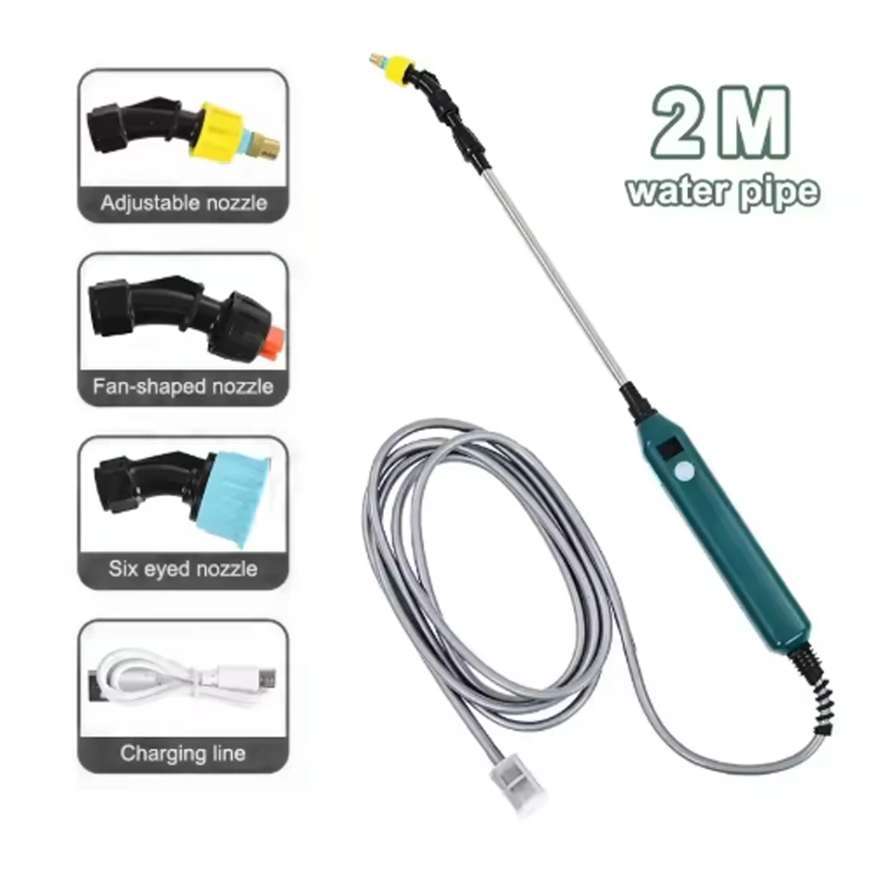 Electric Sprayer Household Portable Telescopic Pole for Garden Watering Plants Fertilizing Lawn High Pressure Water Sprayer New