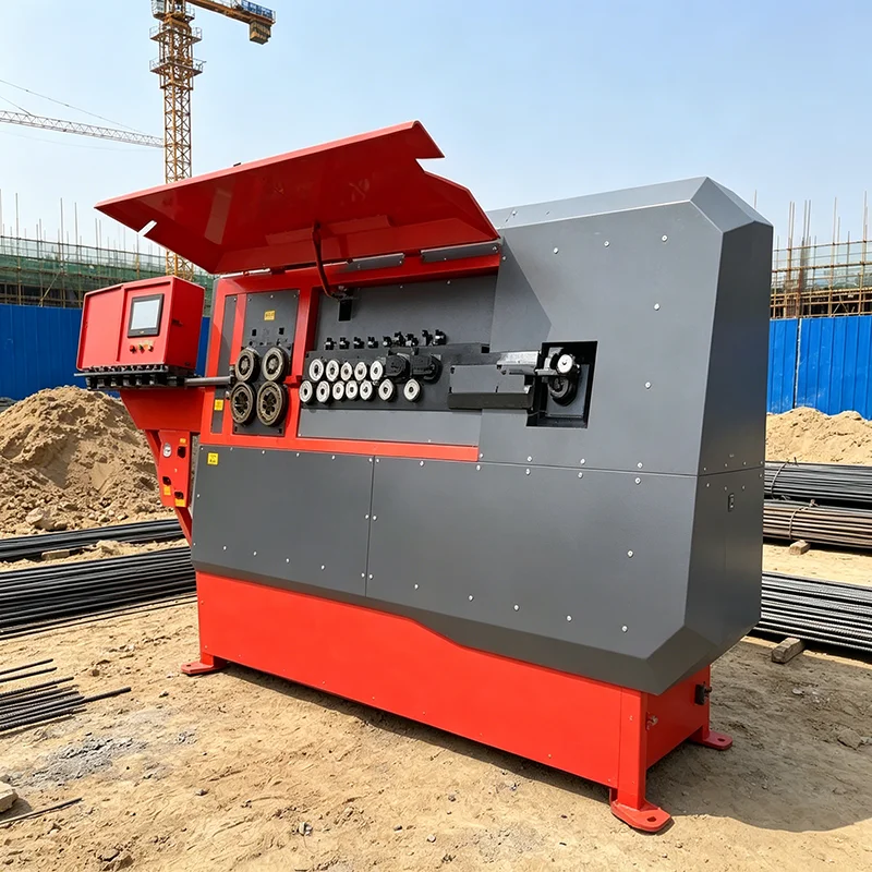 CNC Rebar Stirrup Bending Machine with Integrated Straightening Measuring Bending and Cutting Functions