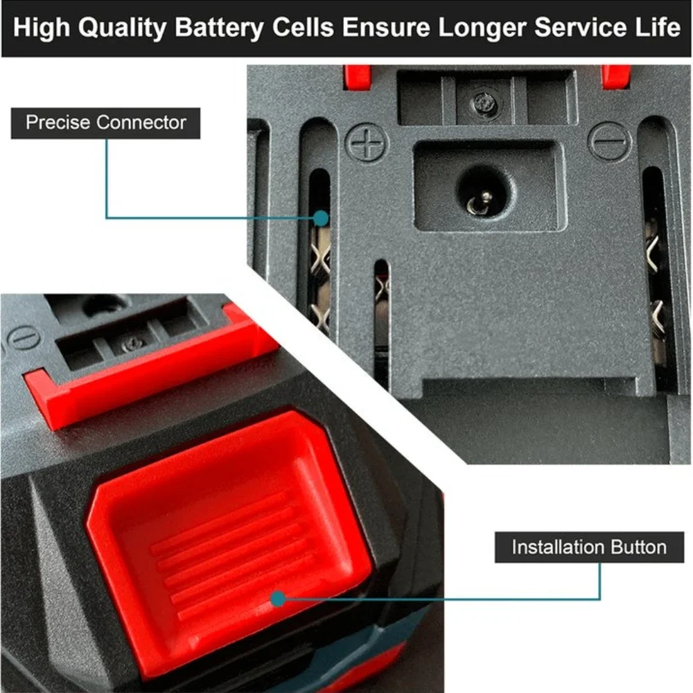 Imagem -03 - Bateria de Lítio Recarregável para Makita 18v Ferramentas Elétricas Chave sem Fio Serra Broca Moedor Chave de Fenda 18v 21v 2.0 4.0 6.0ah