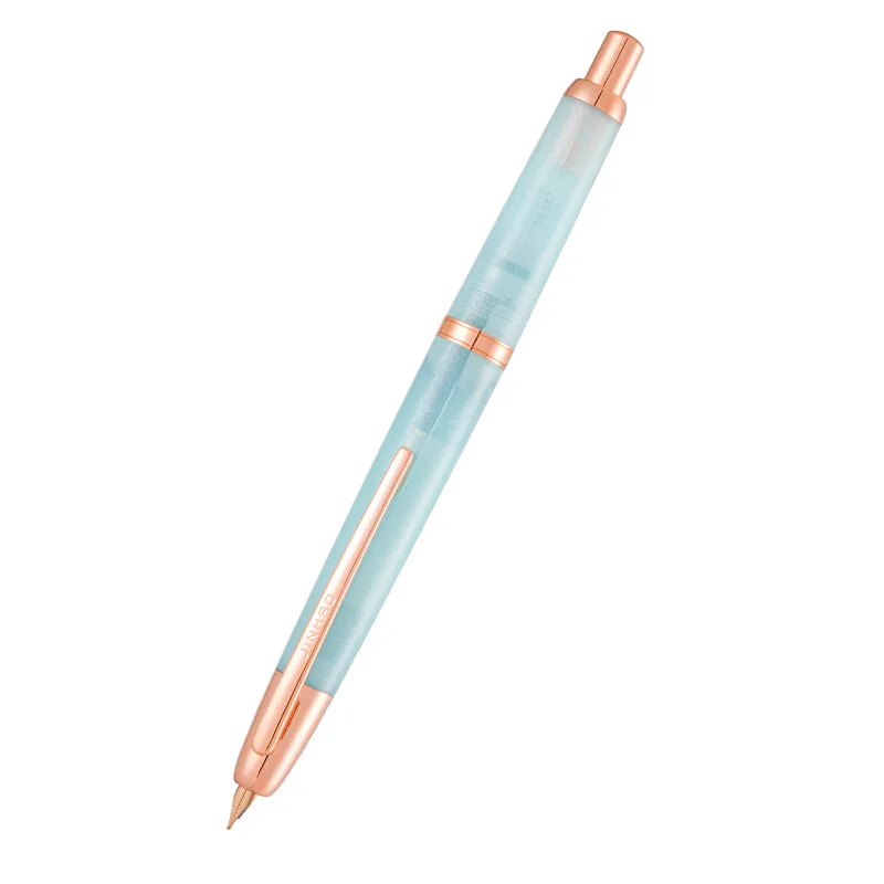 

Новая авторучка из смолы Ice Blue JINHAO 20, перо EF F и конвертер для школьных канцелярских принадлежностей, подарка для письма