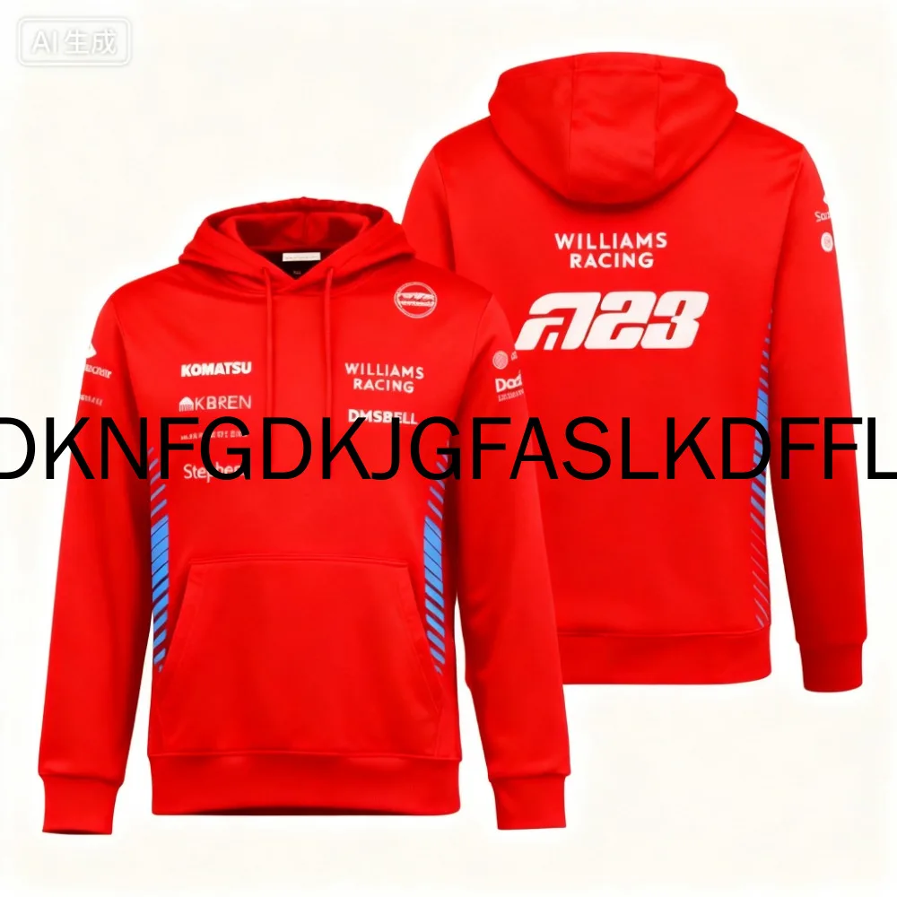 2025 الخريف/الشتاء F1 ويليامز فريق طويلة الأكمام هوديي كارلوس ساينز Firmia ألبون الذكور والإناث المشجعين ثلاثية الأبعاد مطبوعة هوديي